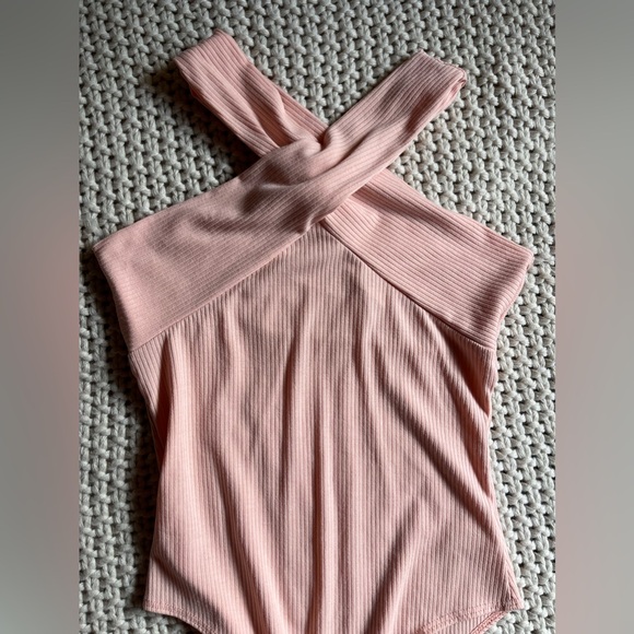 Pink Ribbed Bodysuit - Picture 2 of 3